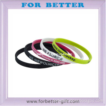 Small Size Silicone Wristbands